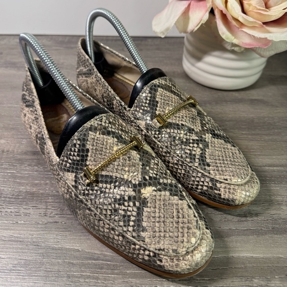 Sam Edelman LIOR Snakeskin Prinr Loafers Womens size 6.5 $120 - Picture 3 of 10